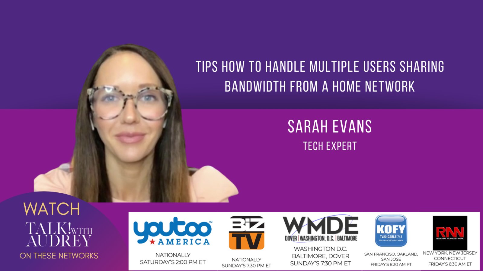 Sarah Evans - Tech Expert - TALK! with AUDREY TV